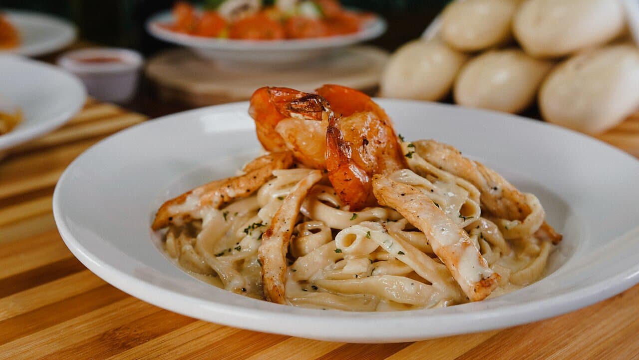 Chicken & Shrimp Carbonara