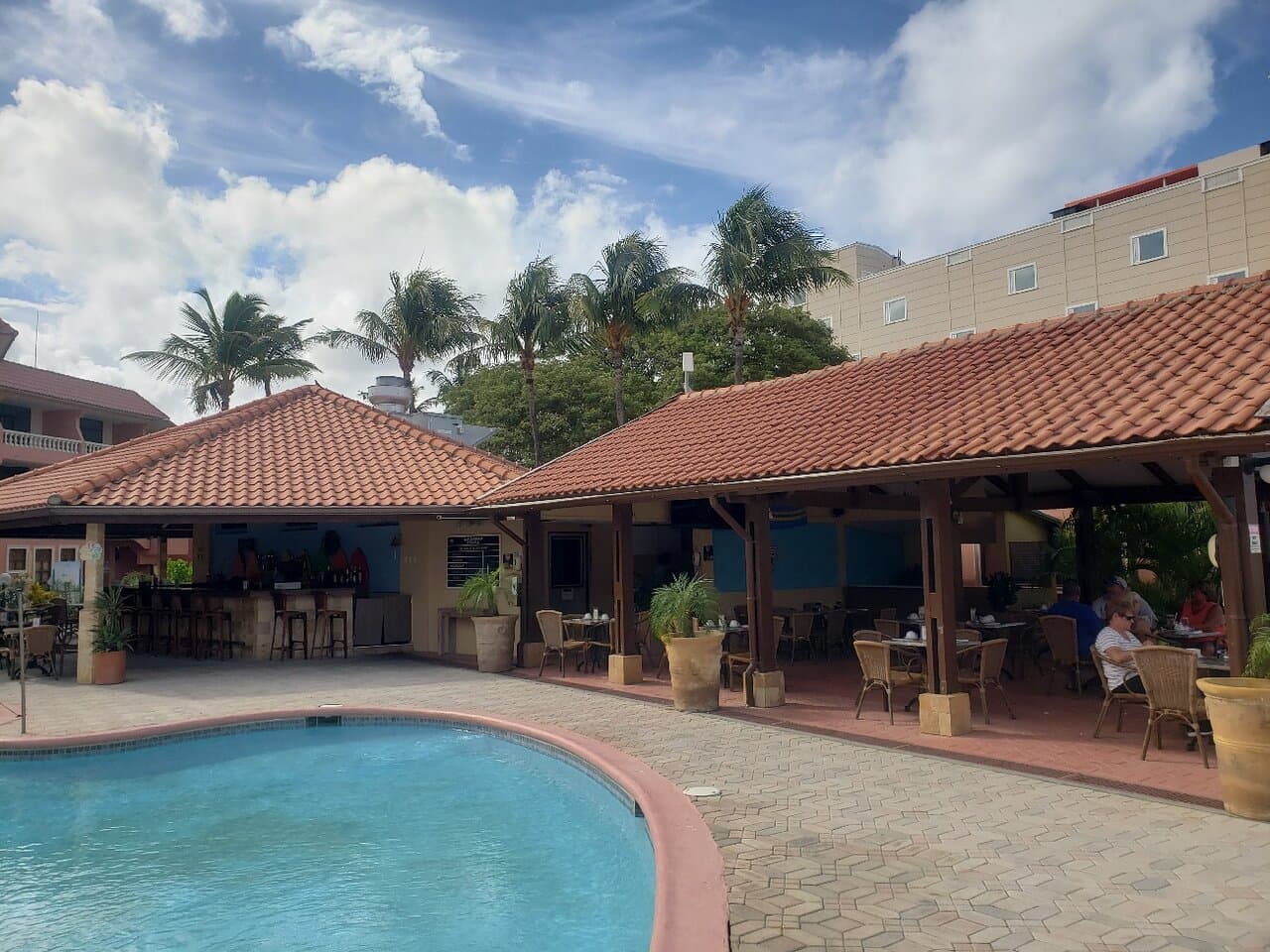 Poolside at Paradise Beach Villas
