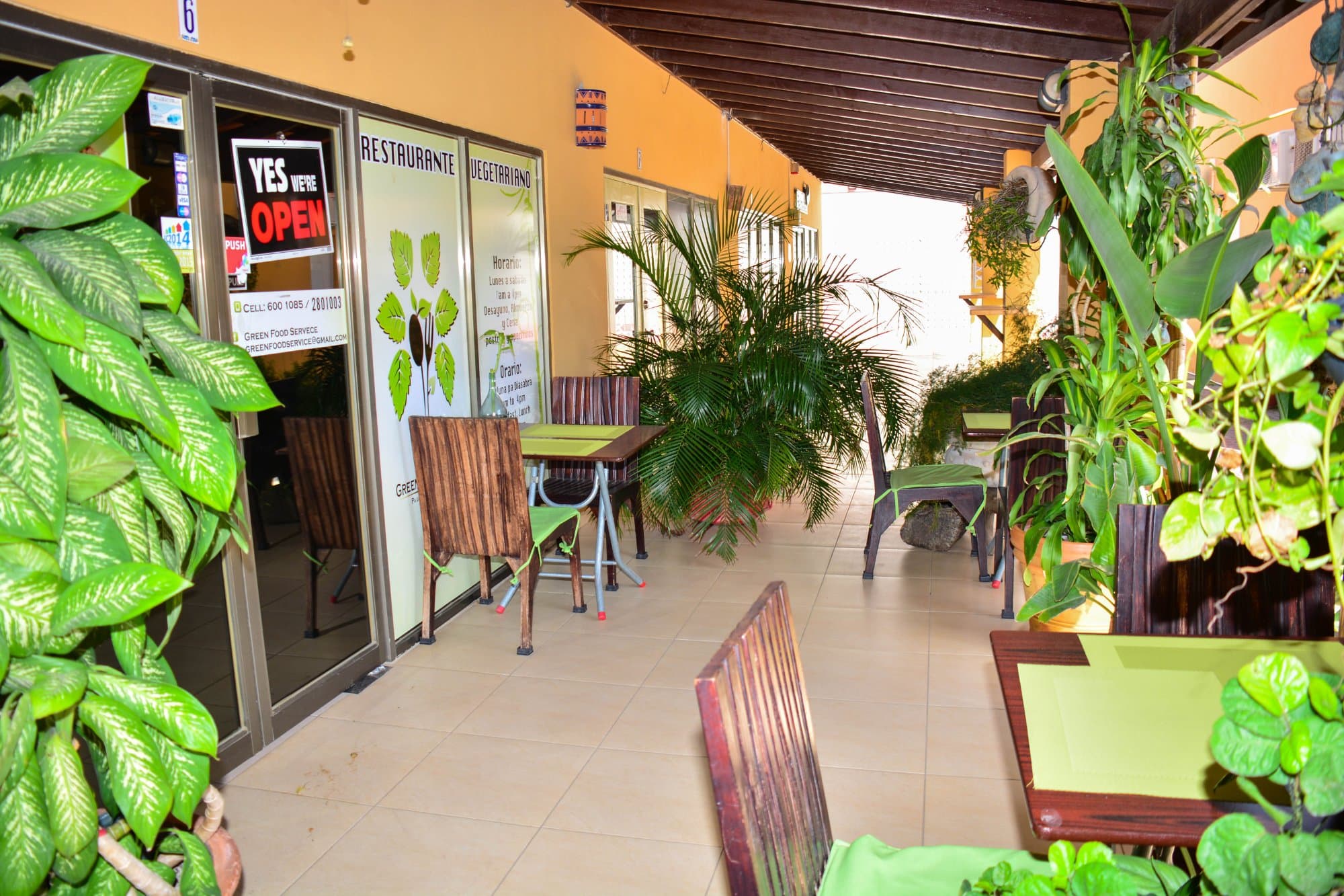 Green Food Service Entrance