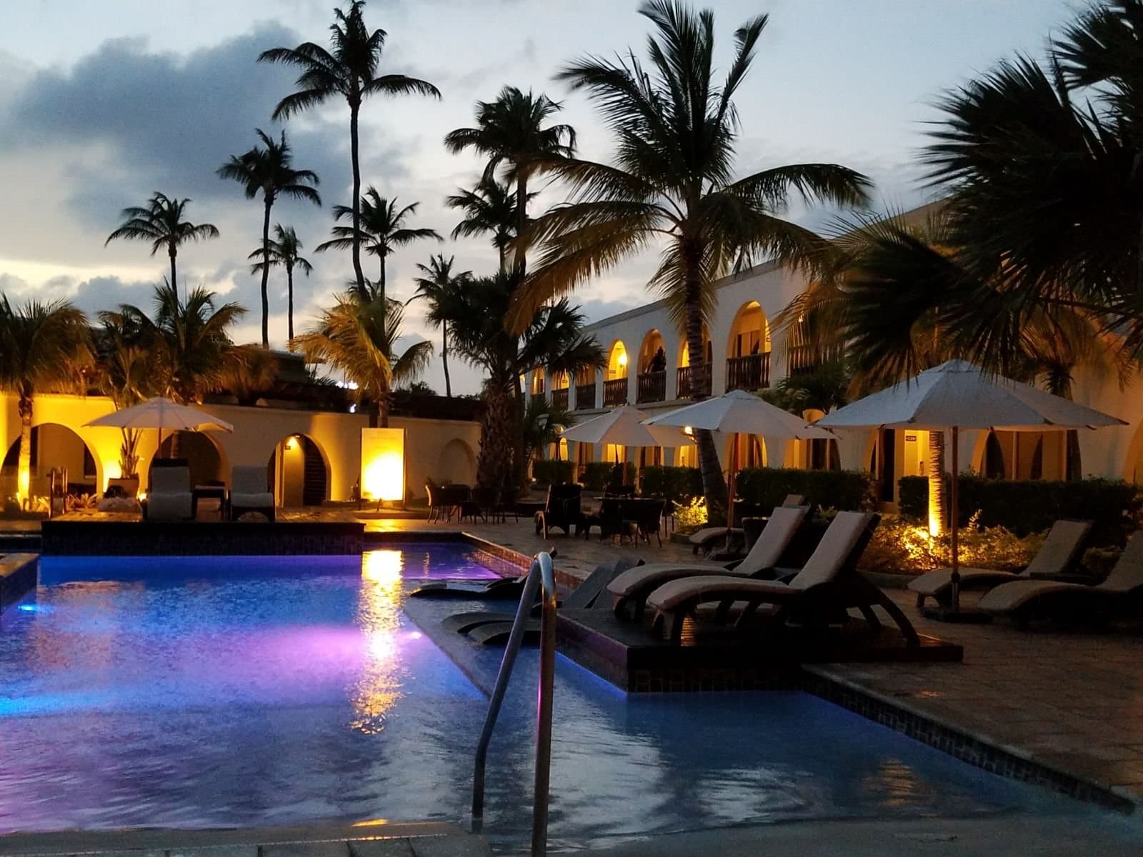 Pool view from restaurant