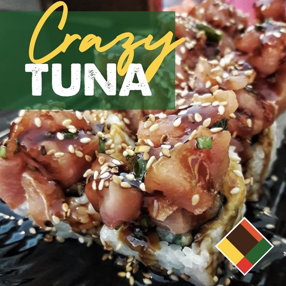 Crispy inside and a spicy tuna tartar on top!