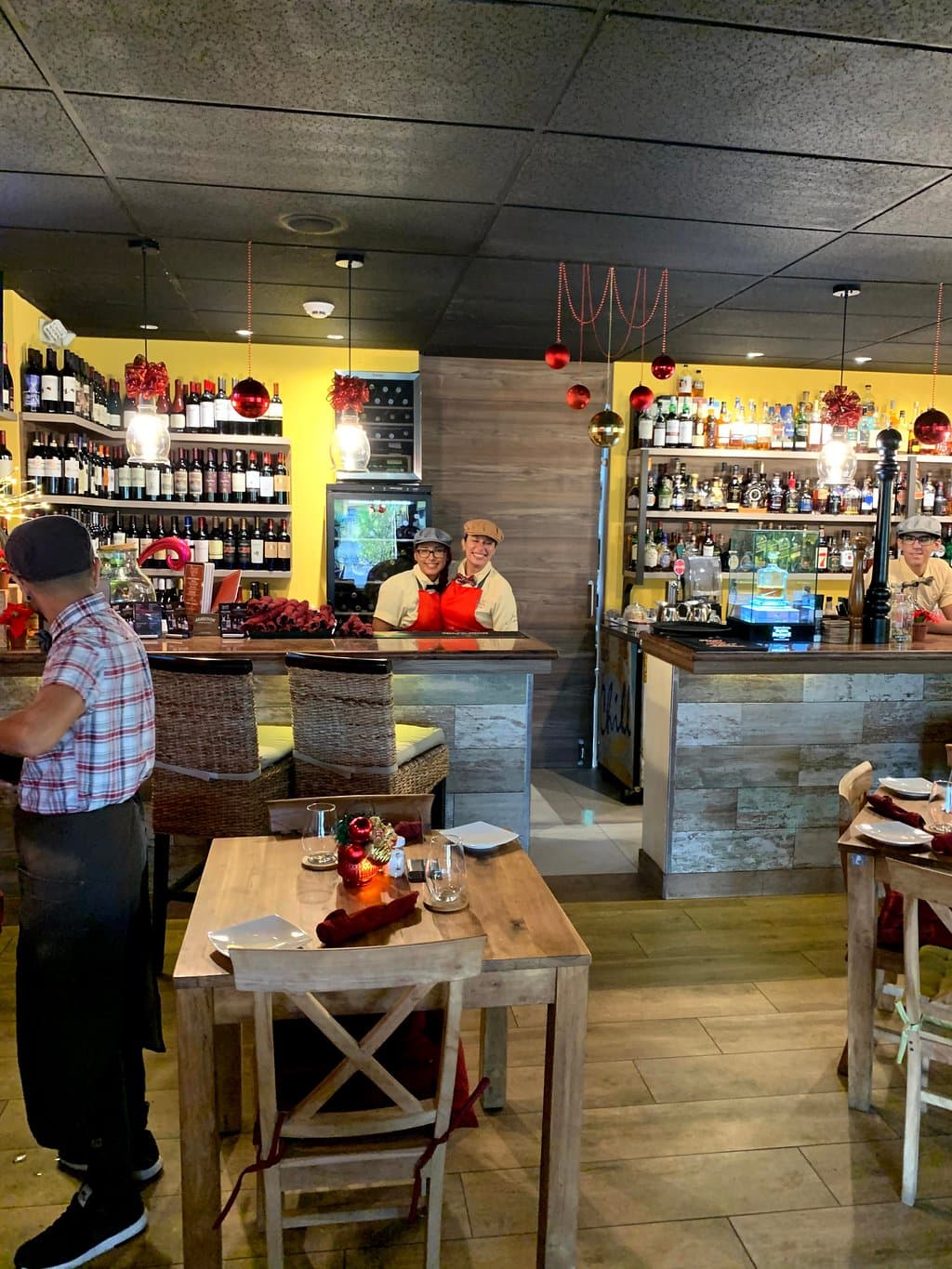 View of bar area.